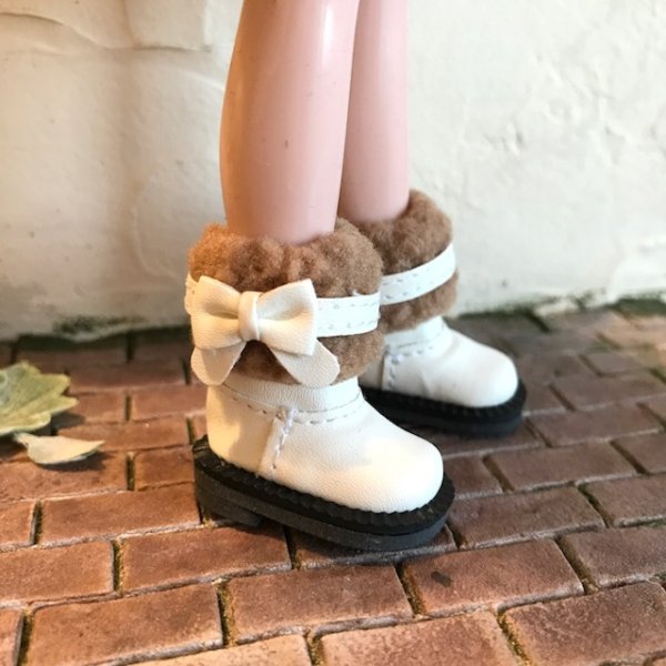 画像2: 1/6ドールサイズ「ふわもこリボンブーツ」6色 (2)