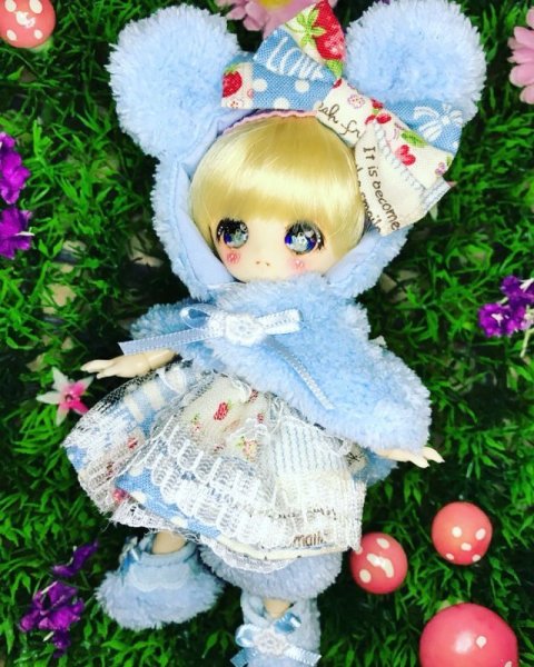 画像2: オビツ11サイズ「着ぐるみ＋ワンピセット」 (2)